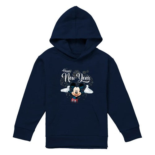 Front - Disney Childrens/Kids Felice Anno Nuovo Mickey Mouse Firework Pullover Hoodie