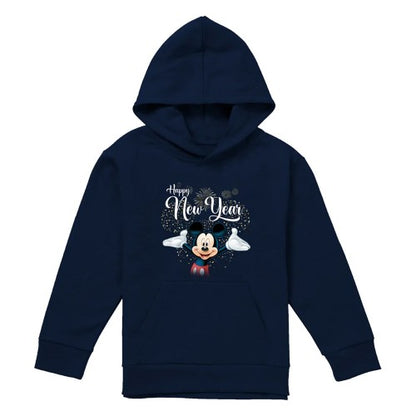 Front - Disney Childrens/Kids Felice Anno Nuovo Mickey Mouse Firework Pullover Hoodie