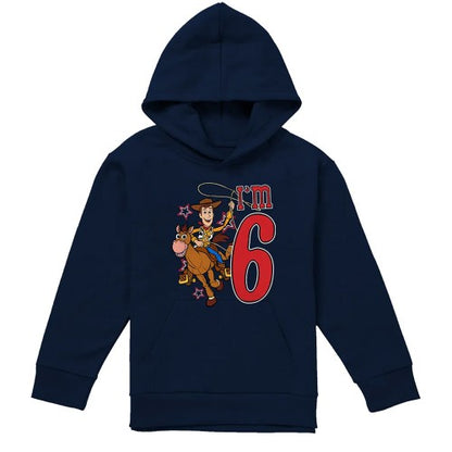 Front - Toy Story Childrens/Kids I'm 6 Woody Birthday Hoodie