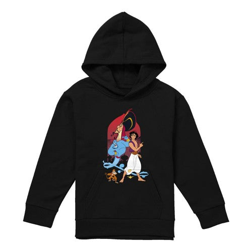 Athletic Heather - Front - Aladdin Childrens-Kids Characters Pullover Hoodie