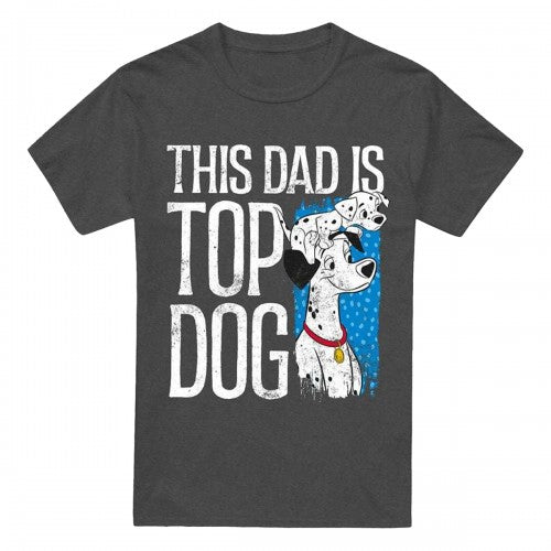 Front - 101 Dalmatians Unisex Adult This Dad Is Top Dog T-Shirt