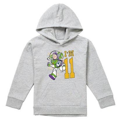 Front - Toy Story Childrens/Kids I´m 11 Buzz Lightyear Heather Birthday Pullover Hoodie