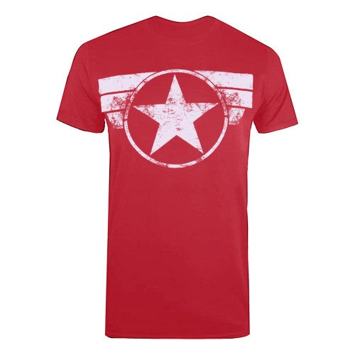 Front - Captain America Mens Logo T-Shirt