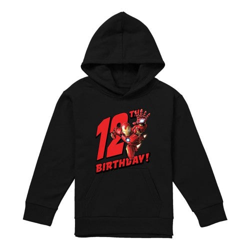 Front - Marvel Childrens/Kids Iron Man 12th Birthday Hoodie