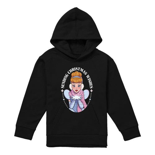 Front - Cinderella Childrens/Kids Sending Christmas Wishes Hoodie