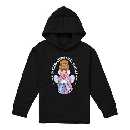 Front - Cinderella Childrens/Kids Sending Christmas Wishes Hoodie
