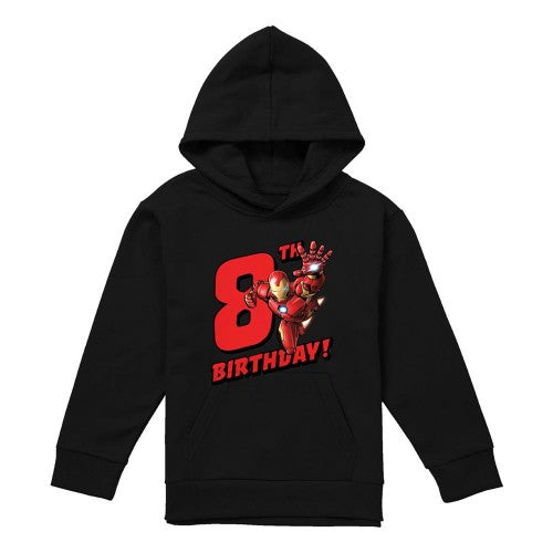 Front - Marvel Childrens/Kids Iron Man 8th Birthday Hoodie