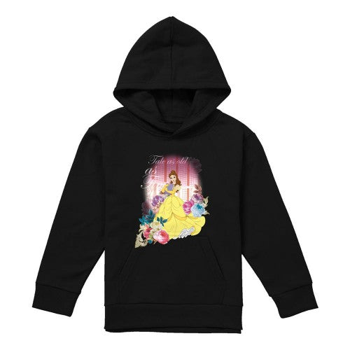 Front - Beauty And The Beast Childrens/Kids Belle Flowers Window Hoodie