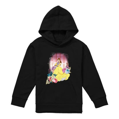 Front - Beauty And The Beast Childrens/Kids Belle Flowers Window Hoodie