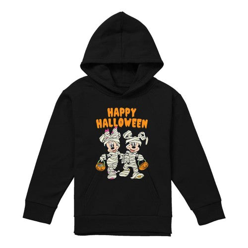 Front - Disney Childrens/Kids Mickey Mouse & Minnie Mouse Zombie Halloween Hoodie