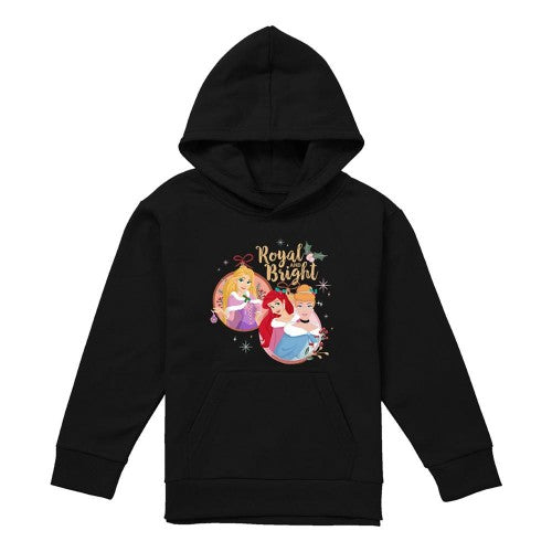 Front - Disney Princess Childrens/Kids Royal And Bright Christmas Hoodie
