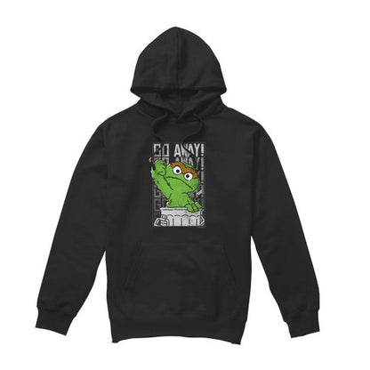 Front - Sesame Street Unisex Adult Go Away Hoodie