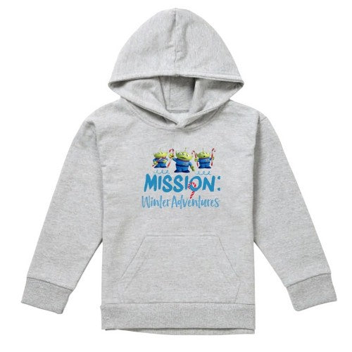 Front - Toy Story Childrens/Kids Mission Winter Adventure Aliens At Christmas Aliens Heather Pullover Hoodie