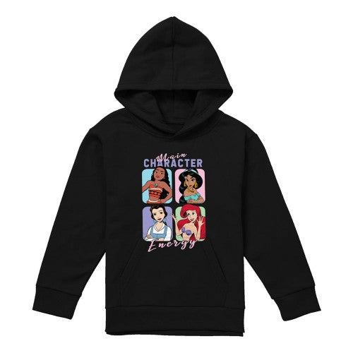 Navy - Front - Disney Princess Childrens-Kids Main Character Energy Hoodie