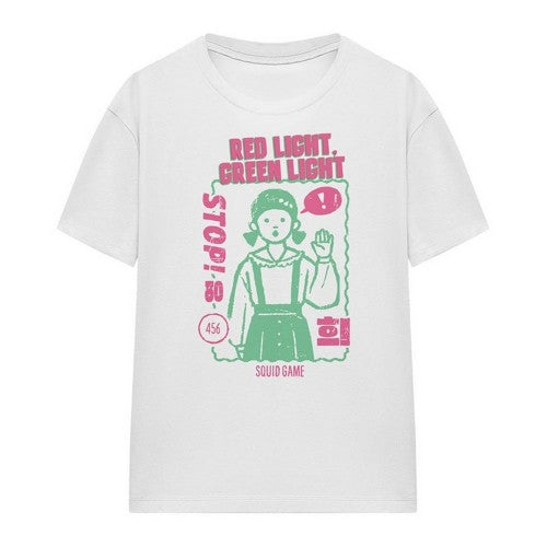 Front - Squid Game Womens/Ladies Season 3 Red Light Green Light T-Shirt