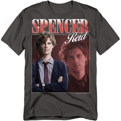 Front - Criminal Minds Unisex Adult Spencer Reid Bootleg T-Shirt