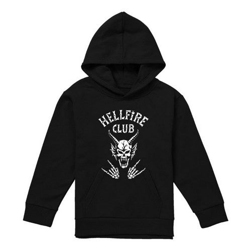 Front - Stranger Things Childrens/Kids Hellfire Club Bones Pullover Hoodie