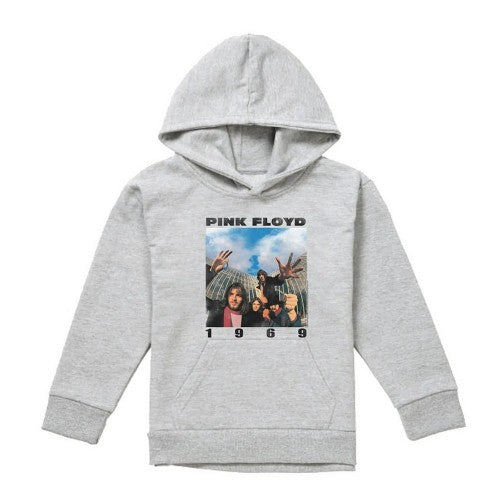 Front - Pink Floyd Childrens/Kids 1969 Group Shot Heather Hoodie