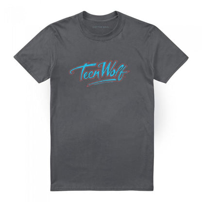 Front - Teen Wolf Unisex Adult Neon Logo T-Shirt