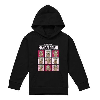 Front - Star Wars The Mandalorian Childrens/Kids Grogu Squares Pullover Hoodie