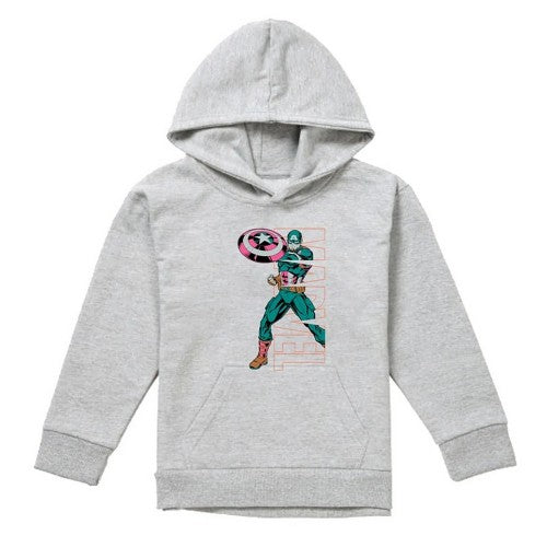 Front - Captain America Childrens/Kids Emerge Heather Pull Over Hoodie