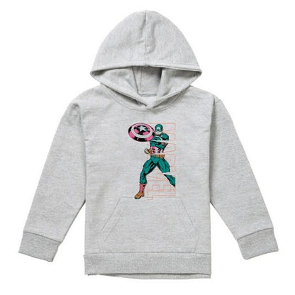 Front - Captain America Childrens/Kids Emerge Heather Pull Over Hoodie