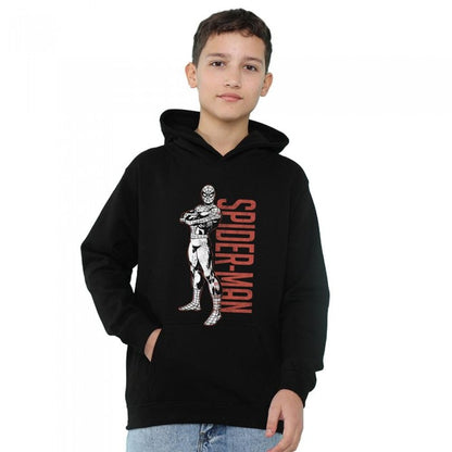 Front - Spider-Man Childrens/Kids Hero Stance Heather Hoodie