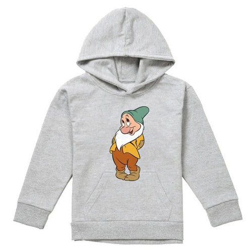 Front - Snow White And The Seven Dwarfs Childrens/Kids Happy Heather Hoodie