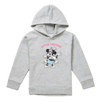 Front - Disney Childrens/Kids Better Together Mickey & Minnie Mouse Heather Pullover Hoodie
