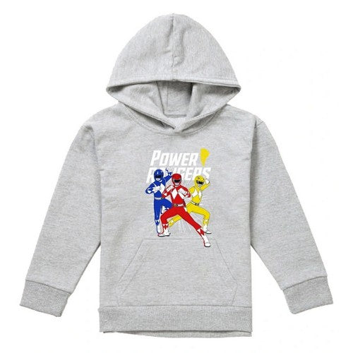 Front - Power Rangers Childrens/Kids Trio Heather Pullover Hoodie