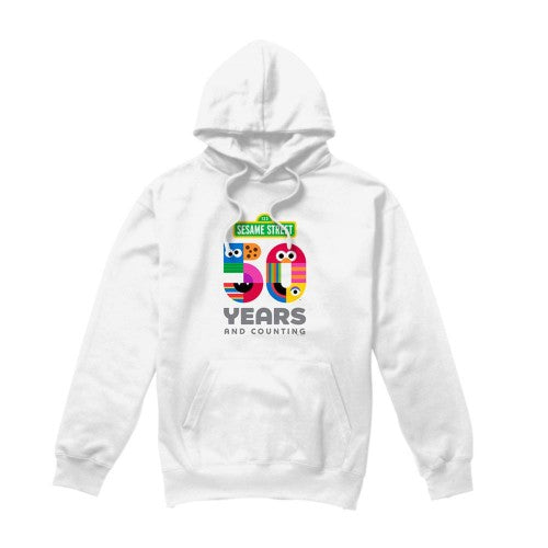 Front - Sesame Street Unisex Adult 50 Years Logo Hoodie