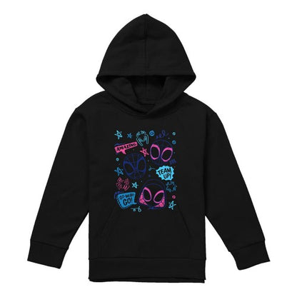 Front - Spidey And His Amazing Friends Childrens/Kids Doodle Pull Over Hoodie