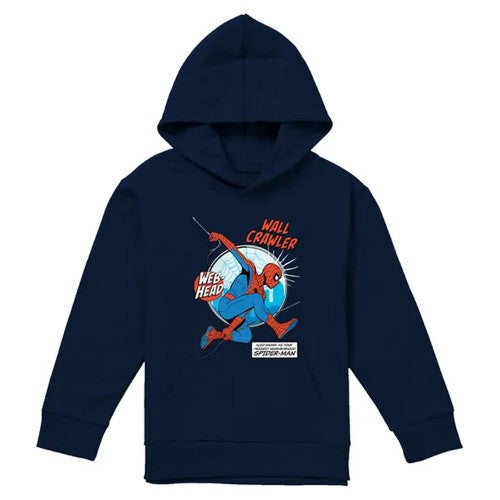 Front - Spider-Man Childrens/Kids Friendly Neighborhood Wall Crawler Pull Over Hoodie