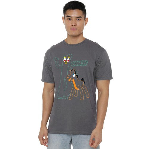 Front - Gumby Unisex Adult Outline T-Shirt