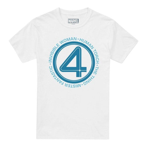 Front - Fantastic Four Unisex Adult Superhero Team T-Shirt