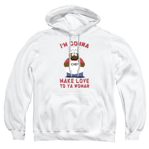 Front - South Park Unisex Adult Make Love Hoodie