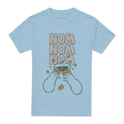 Front - Sesame Street Unisex Adult Nom Nom T-Shirt