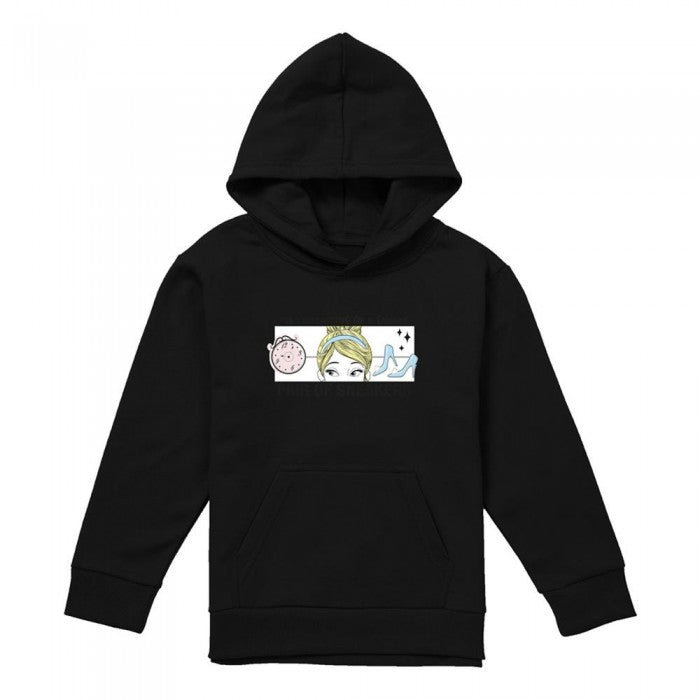 Front - Cinderella Childrens/Kids Dreaming Of Comfy Sneakers Heather Hoodie