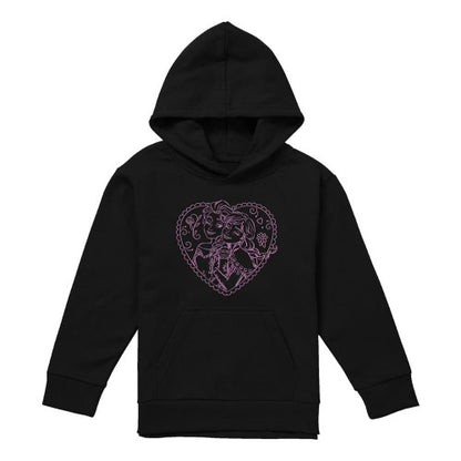 Front - Frozen Childrens/Kids Elsa & Anna Heart Heather Hoodie