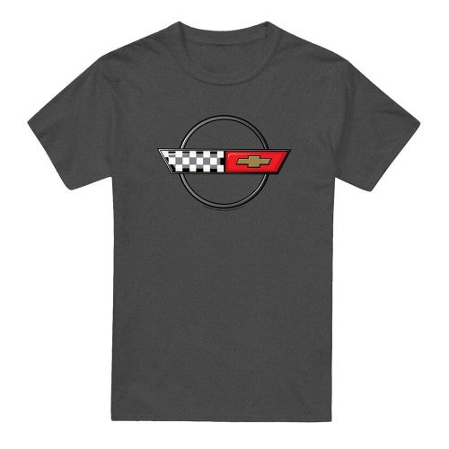 Front - Chevrolet Unisex Adult 4Th Gen Vette Logo Heather T-Shirt