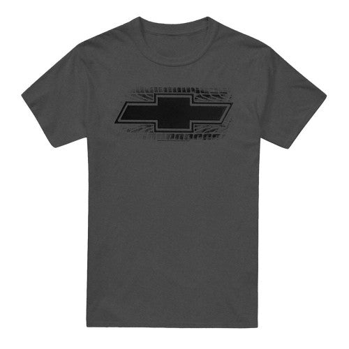 Front - Chevrolet Unisex Adult Bowtie Burnout Heather T-Shirt