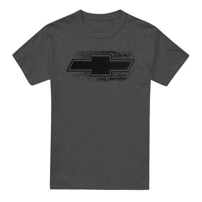 Front - Chevrolet Unisex Adult Bowtie Burnout Heather T-Shirt