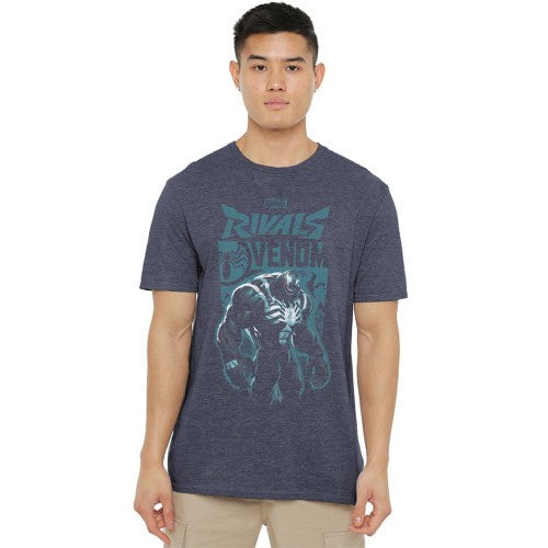 Front - Marvel Rivals Unisex Adult Symbiote Venom Heather T-Shirt