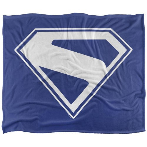 Front - Superman Silky Logo Supersoft Blanket