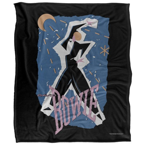 Front - David Bowie Silky Guitar Gradient Supersoft Blanket