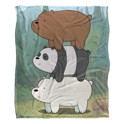 Front - We Bare Bears Silky Stack Supersoft Blanket