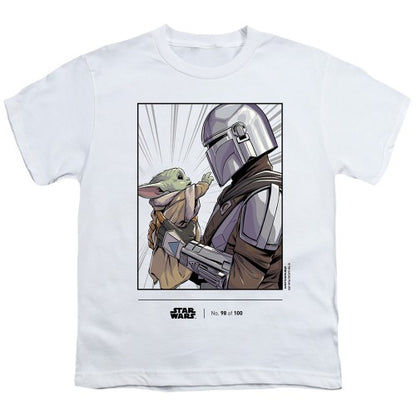 Front - Star Wars: The Mandalorian Childrens/Kids 100th Year Anniversary Grogu T-Shirt