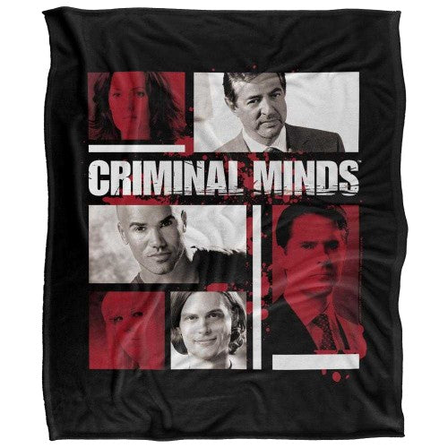 Front - Criminal Minds Silky Character Boxes Supersoft Blanket