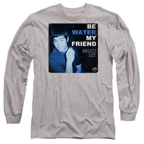 Front - Bruce Lee Unisex Adult Water Heather Long-Sleeved T-Shirt