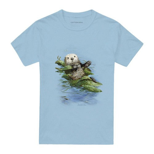 Front - Wild Wings Unisex Adult Wildlife Kelp Cradle Otters T-Shirt